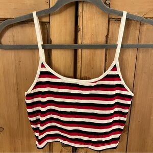 Striped Ribbed Crop Top